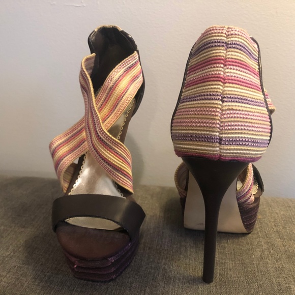 Bebe Platform Sandals Sz 8 - Picture 3 of 4